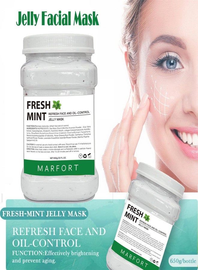 Marfort Jelly Mask for Facials Peel-Off Powder Hydrojelly Mask Peel Off Face Masks SkinCare Combination with Professional Skincare Spa Moisturizing & Hydrating 23 Fl Oz (Fresh Mint) - Image 2